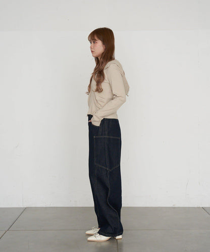 連帽亨利領長袖T恤