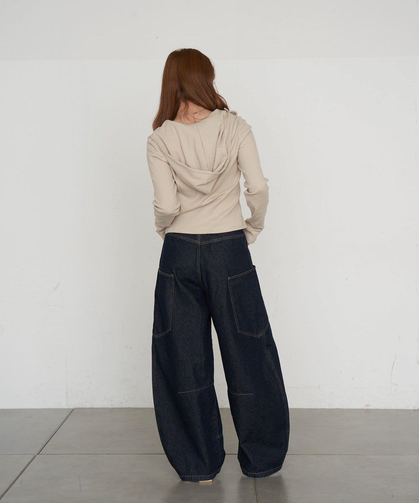 連帽亨利領長袖T恤