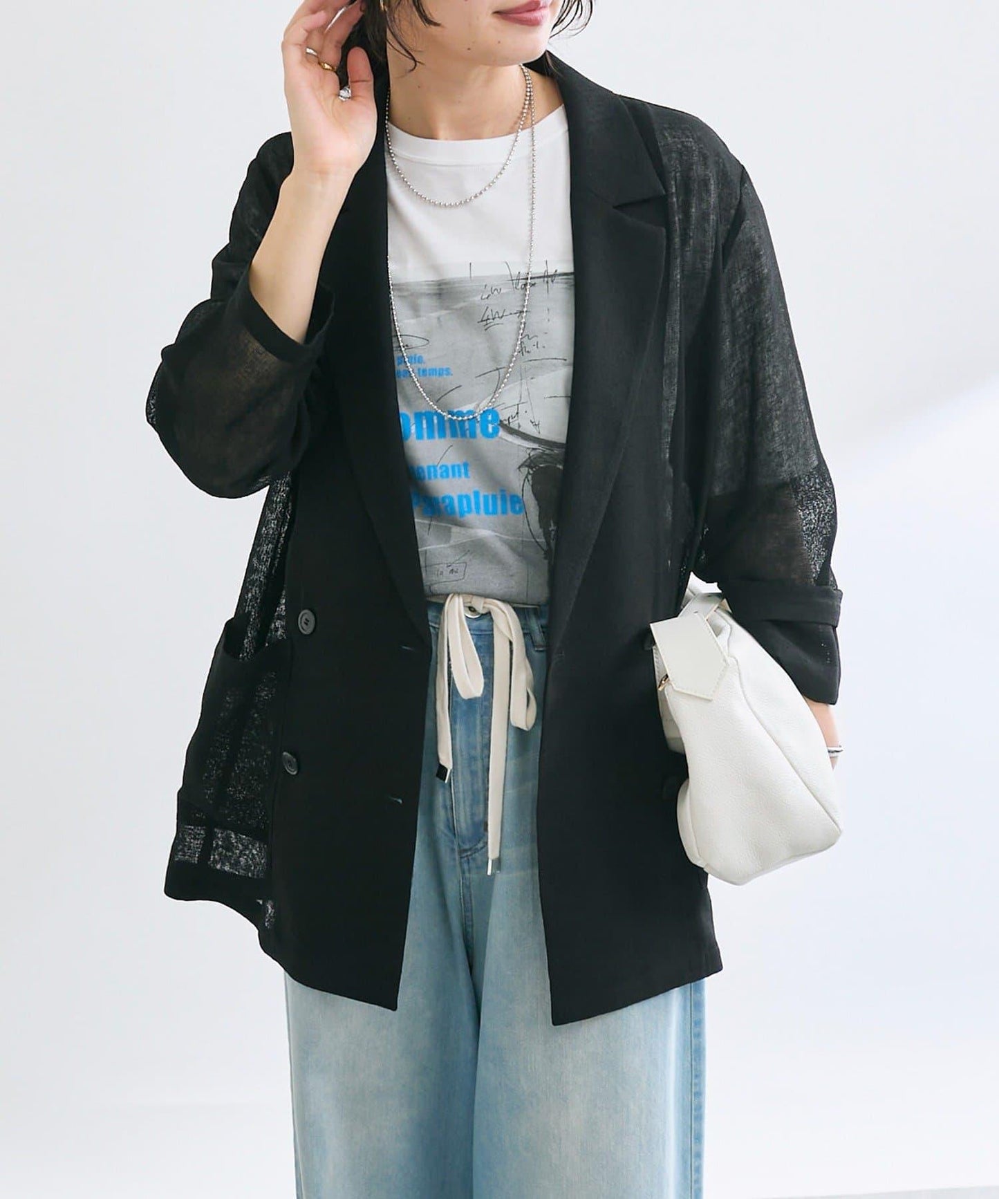 RIVE DROITE 網眼面料西裝外套