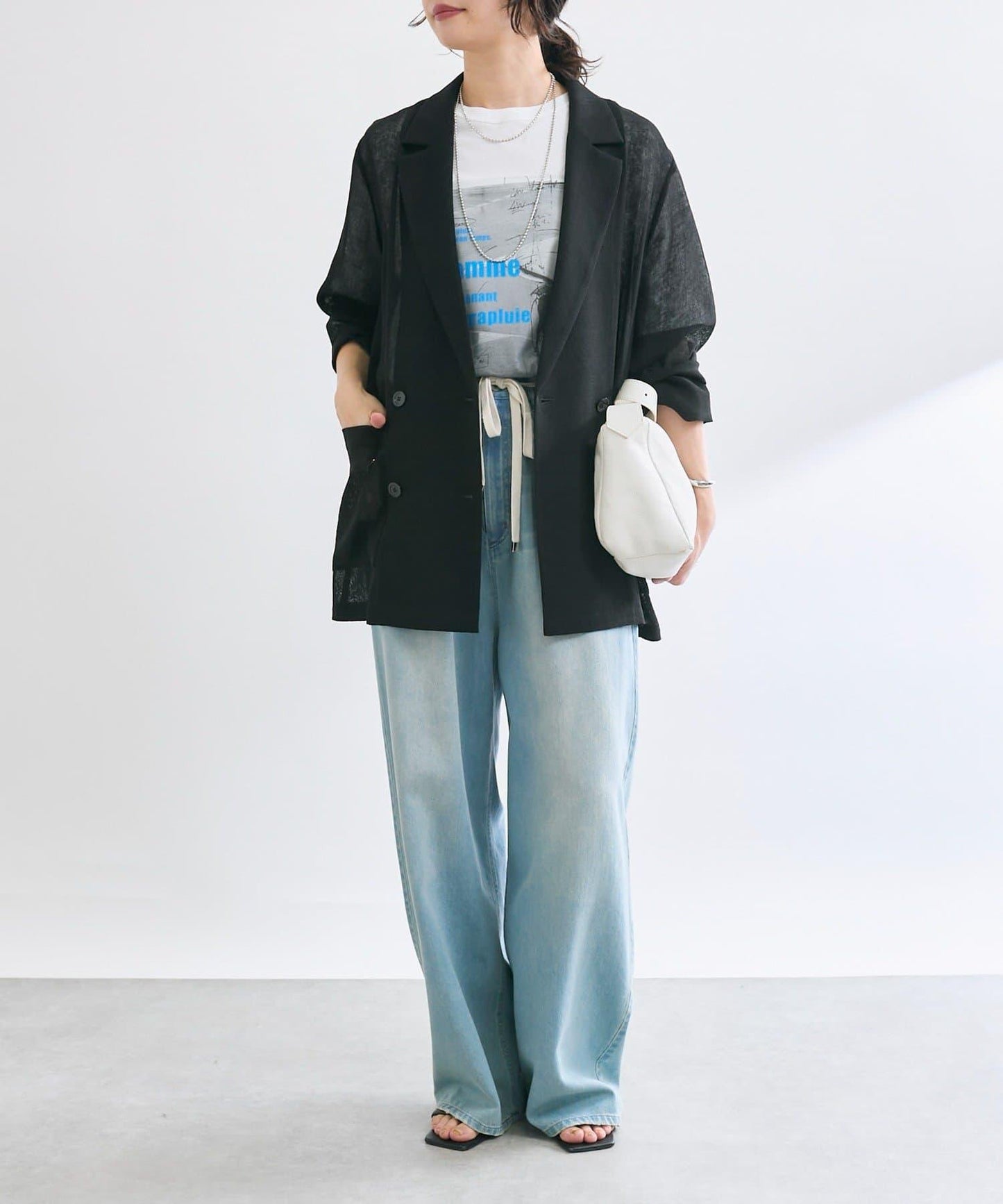 RIVE DROITE 網眼面料西裝外套