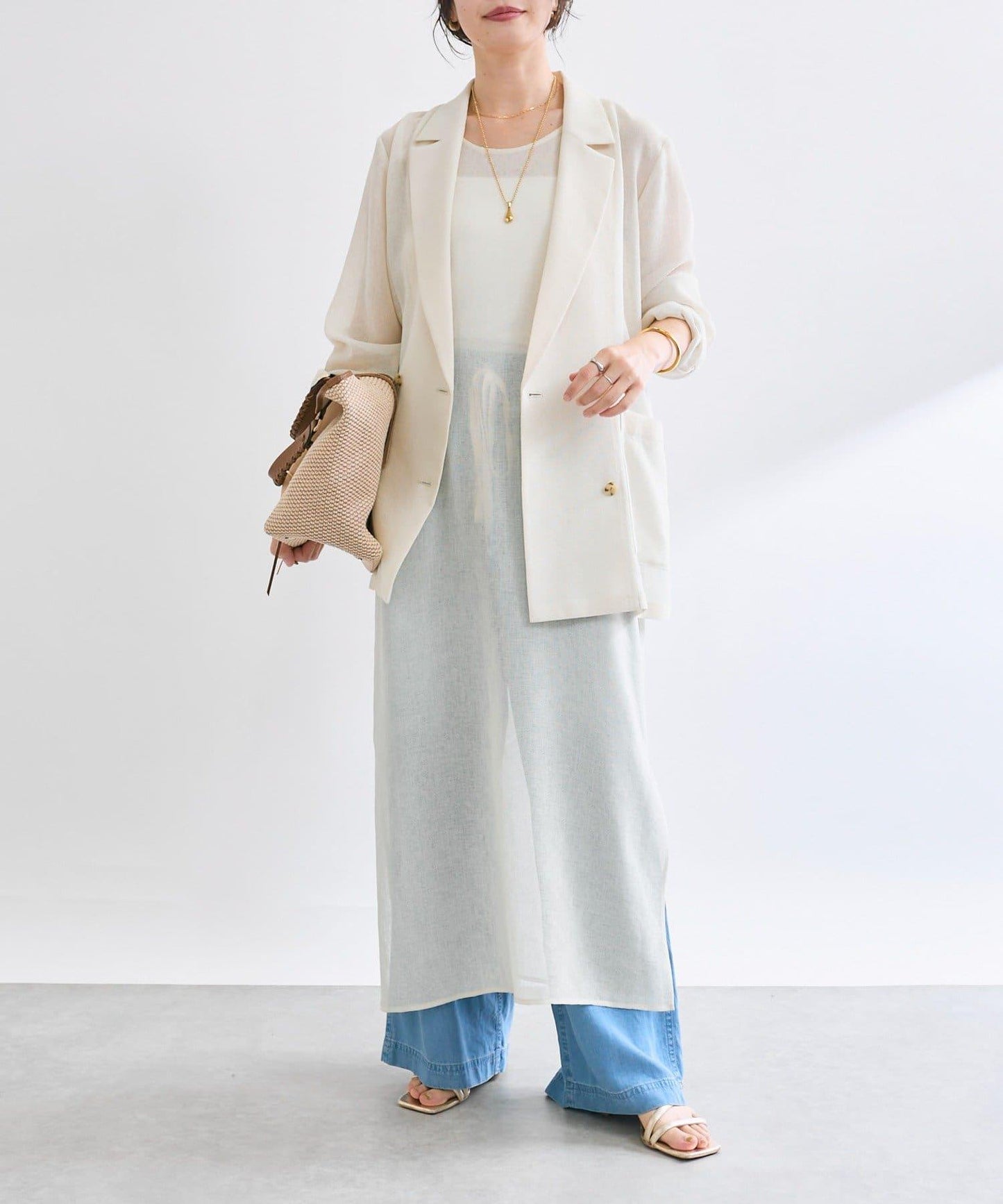 RIVE DROITE 網眼面料西裝外套