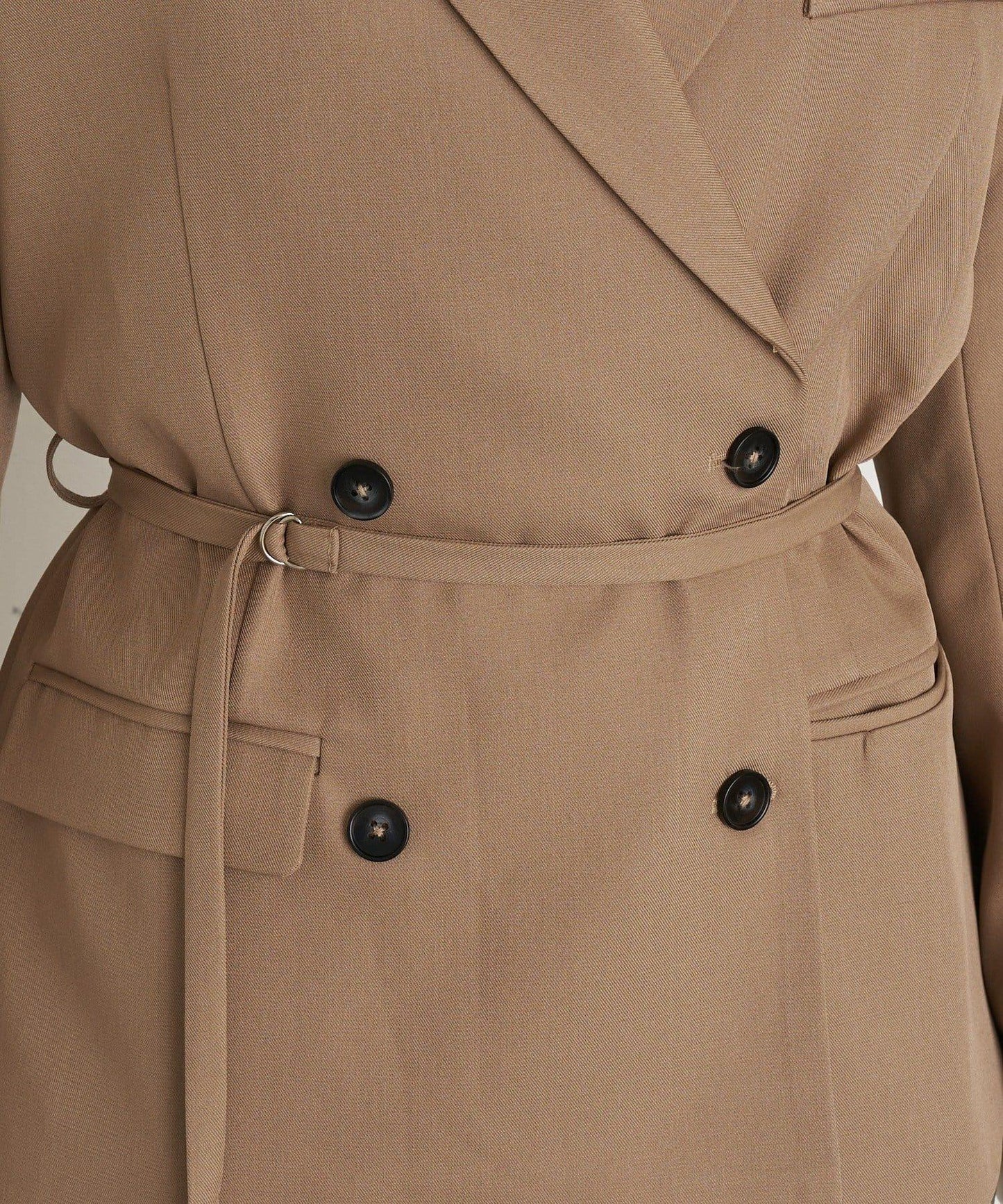 可成套穿搭 荷葉邊腰帶 夾克