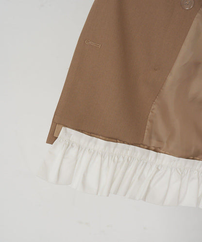 可成套穿搭 荷葉邊腰帶 夾克