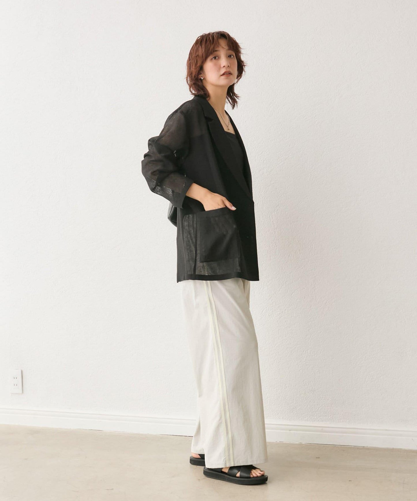 RIVE DROITE 網眼面料西裝外套