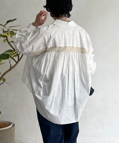 後背拼接設計襯衫