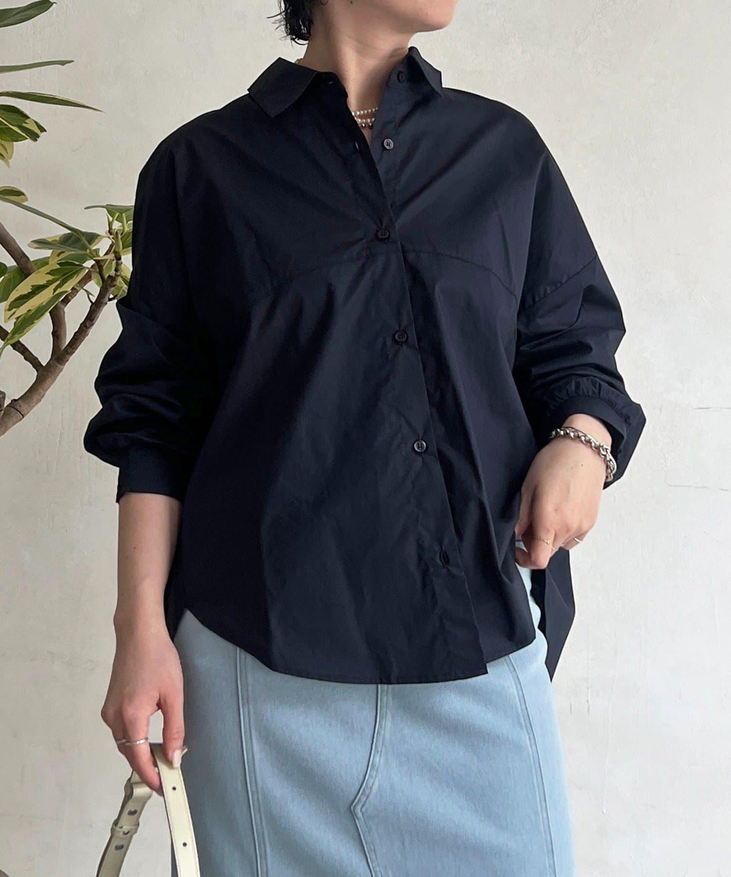 後背拼接設計襯衫