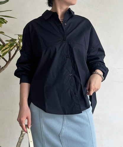 後背拼接設計襯衫