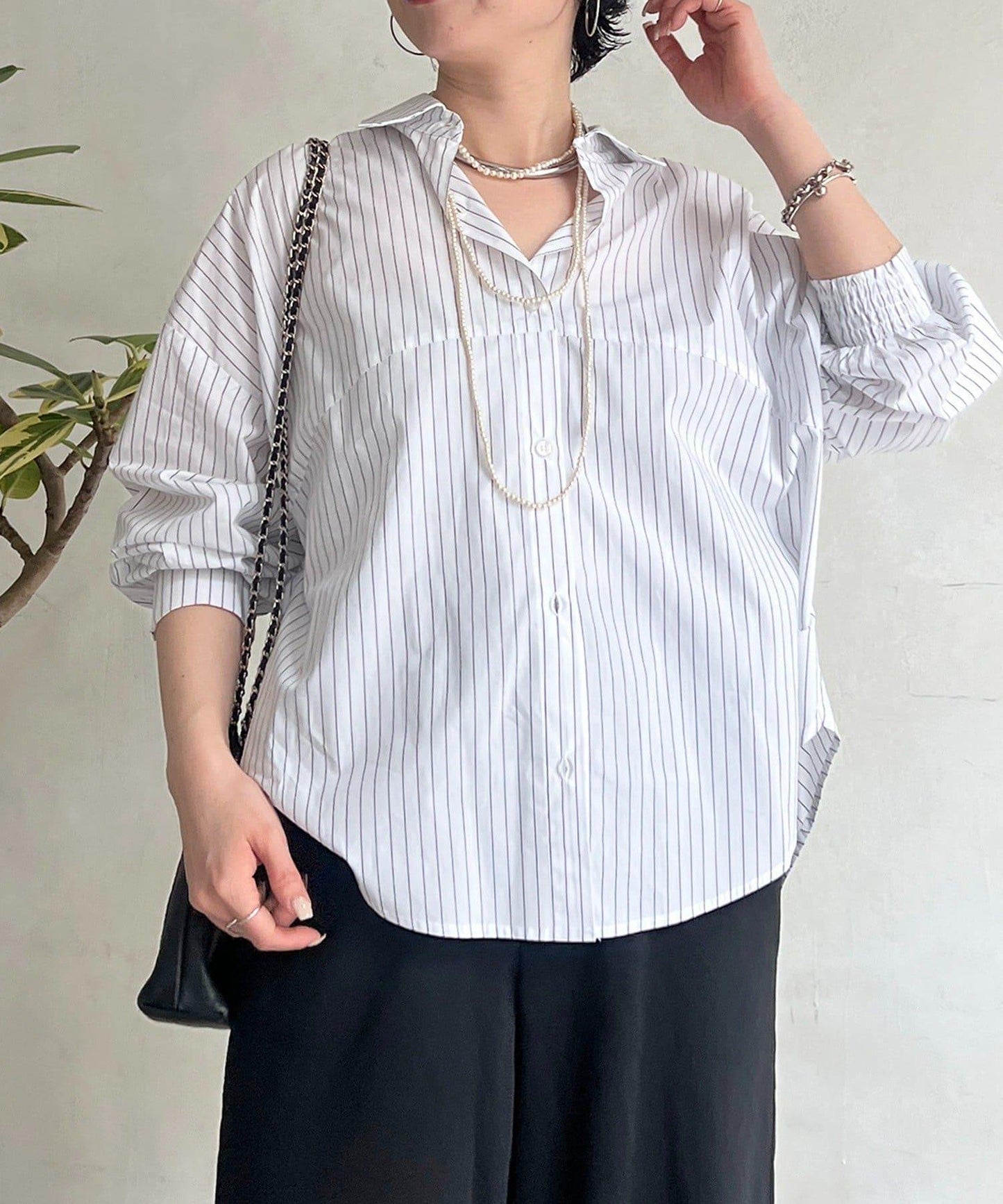 後背拼接設計襯衫