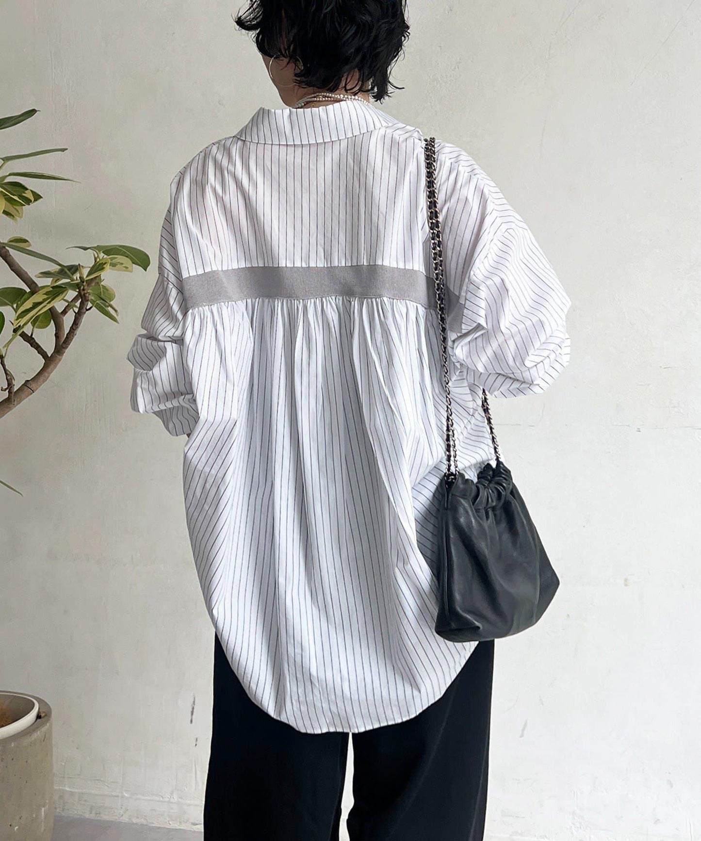後背拼接設計襯衫