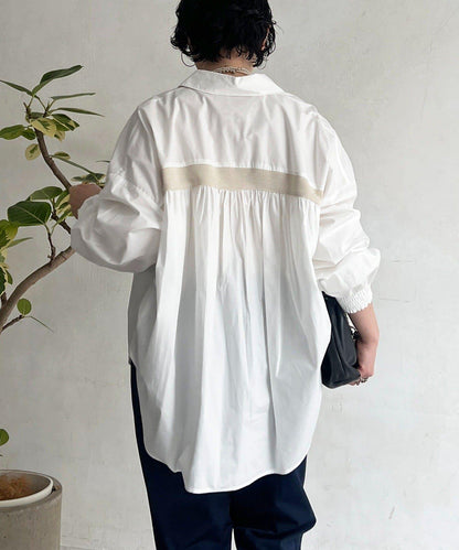 後背拼接設計襯衫