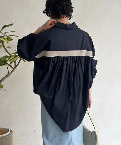 後背拼接設計襯衫