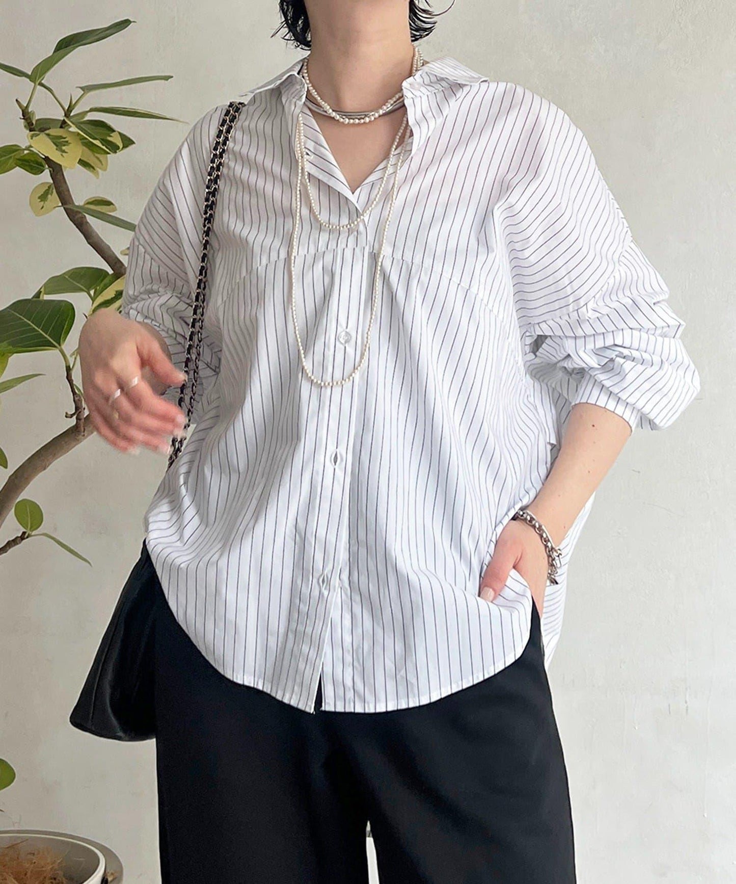 後背拼接設計襯衫