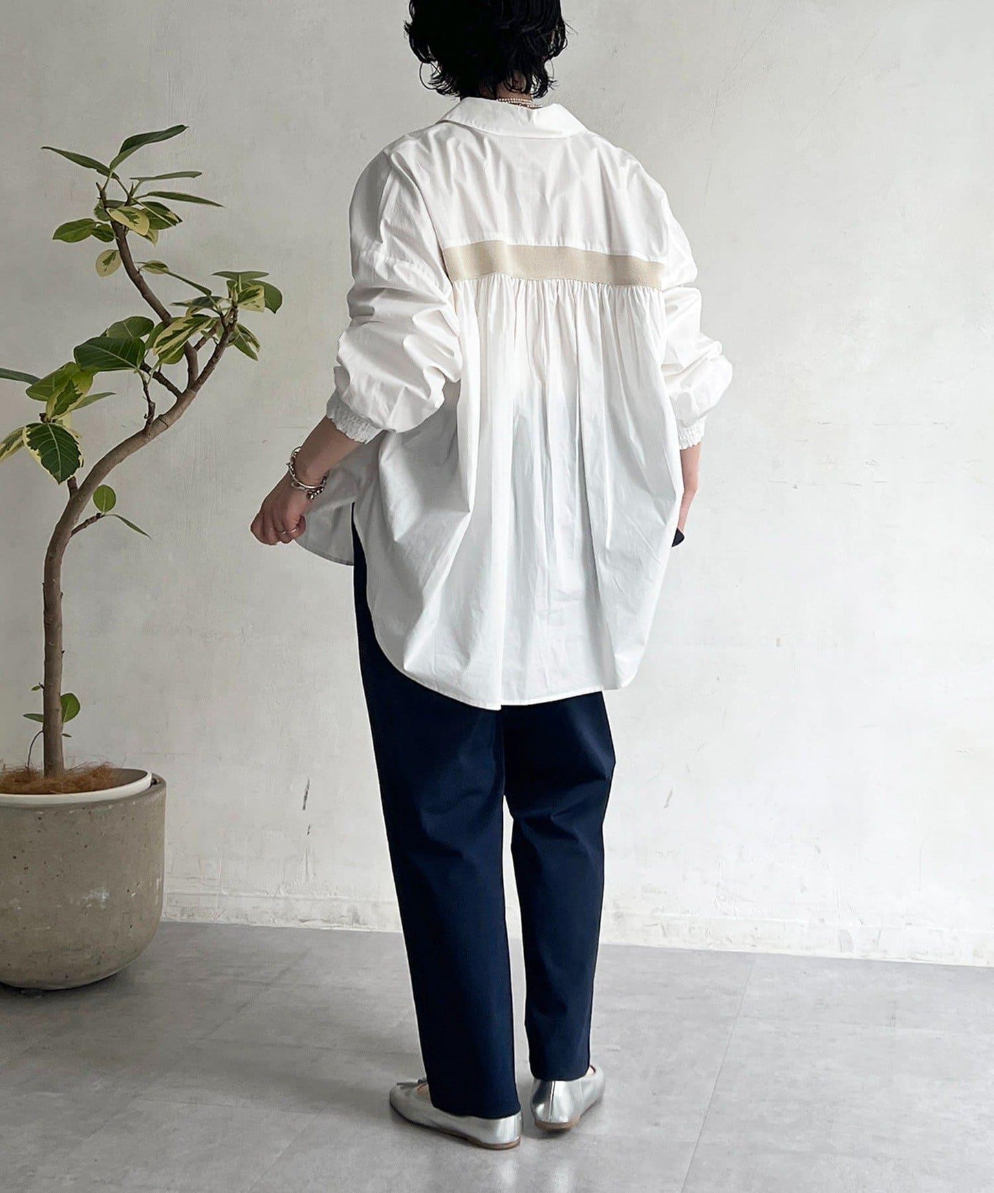 後背拼接設計襯衫