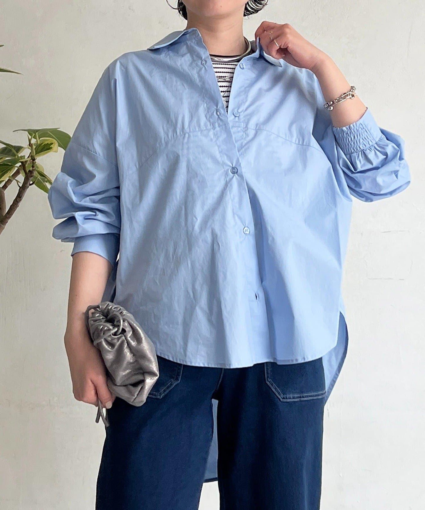 後背拼接設計襯衫