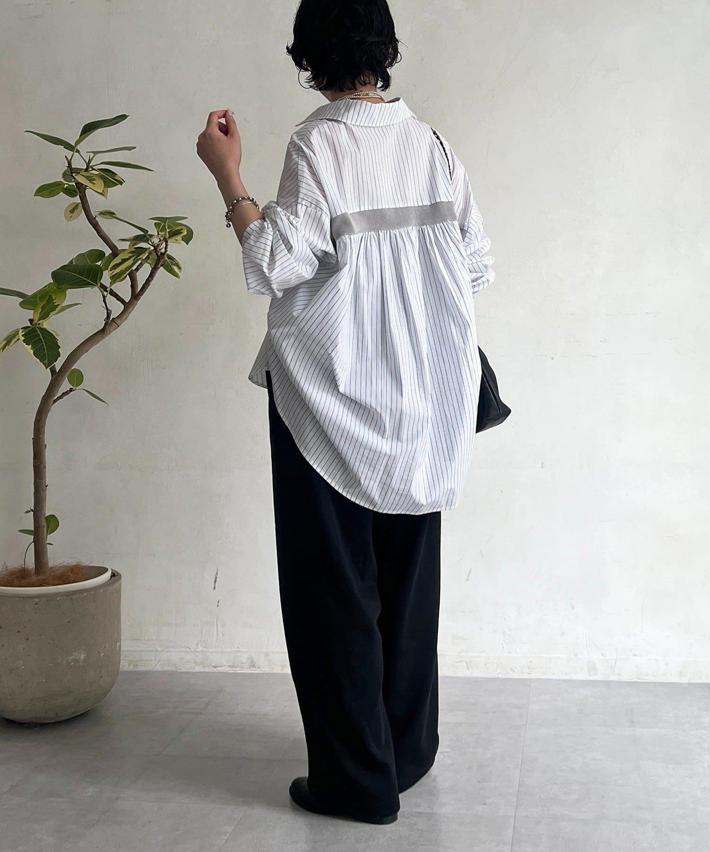 後背拼接設計襯衫