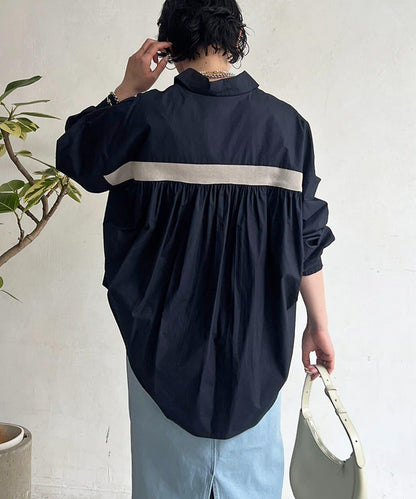 後背拼接設計襯衫