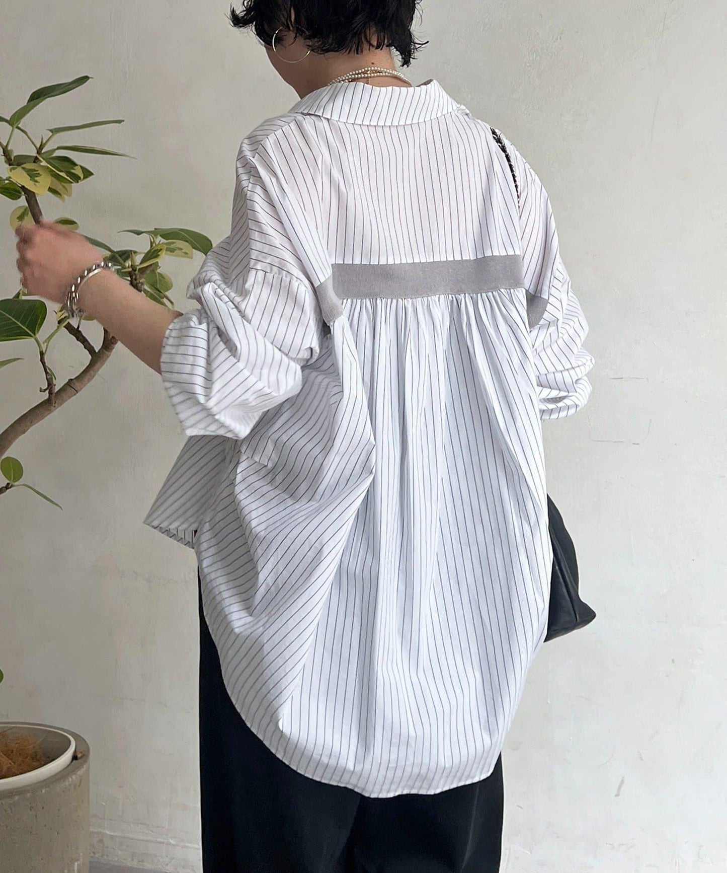 後背拼接設計襯衫