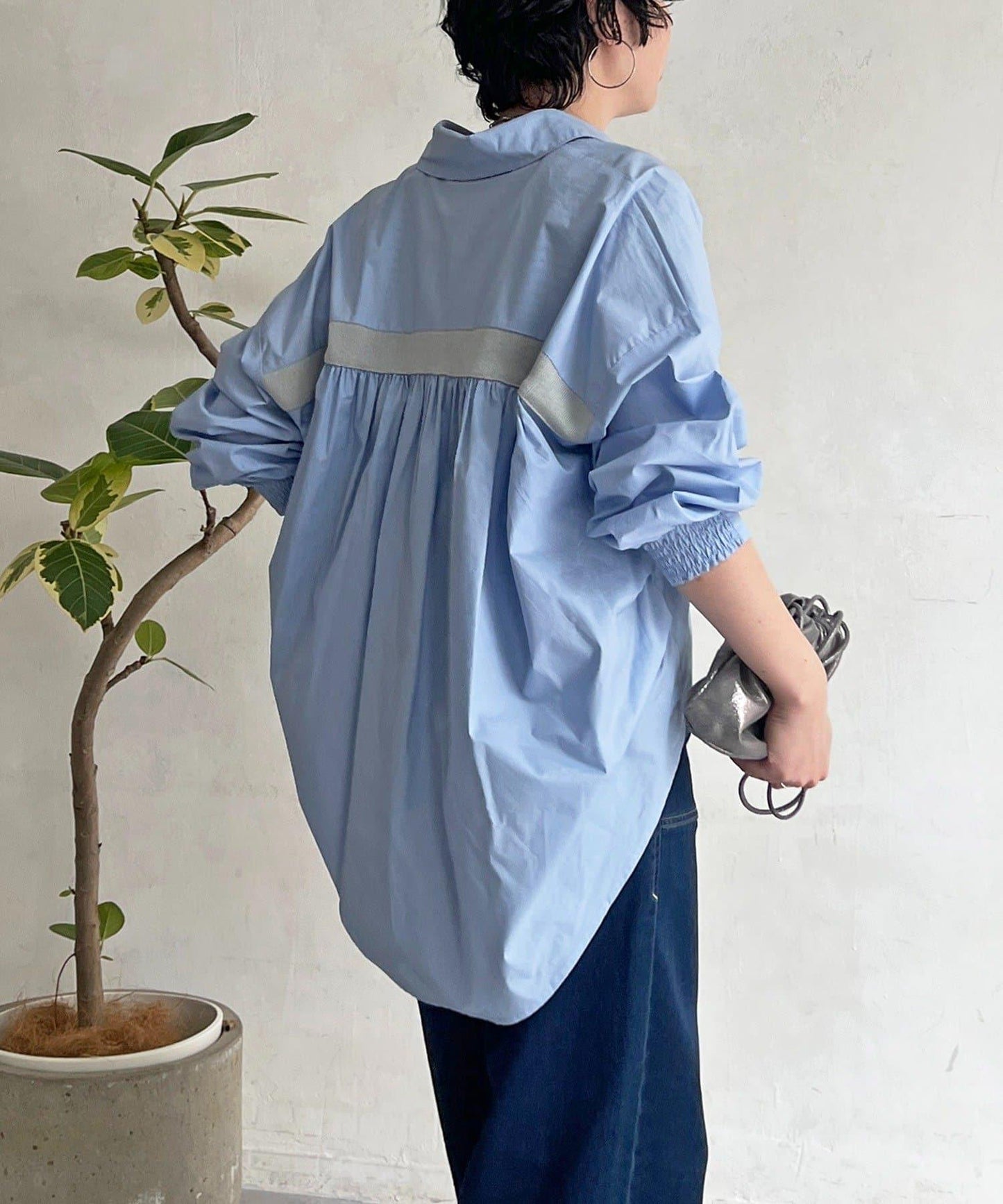 後背拼接設計襯衫