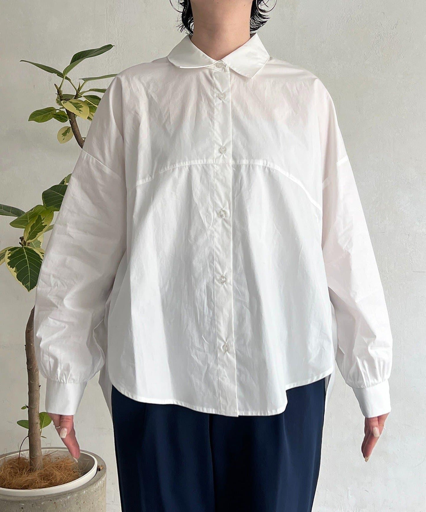 後背拼接設計襯衫