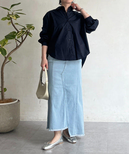 後背拼接設計襯衫