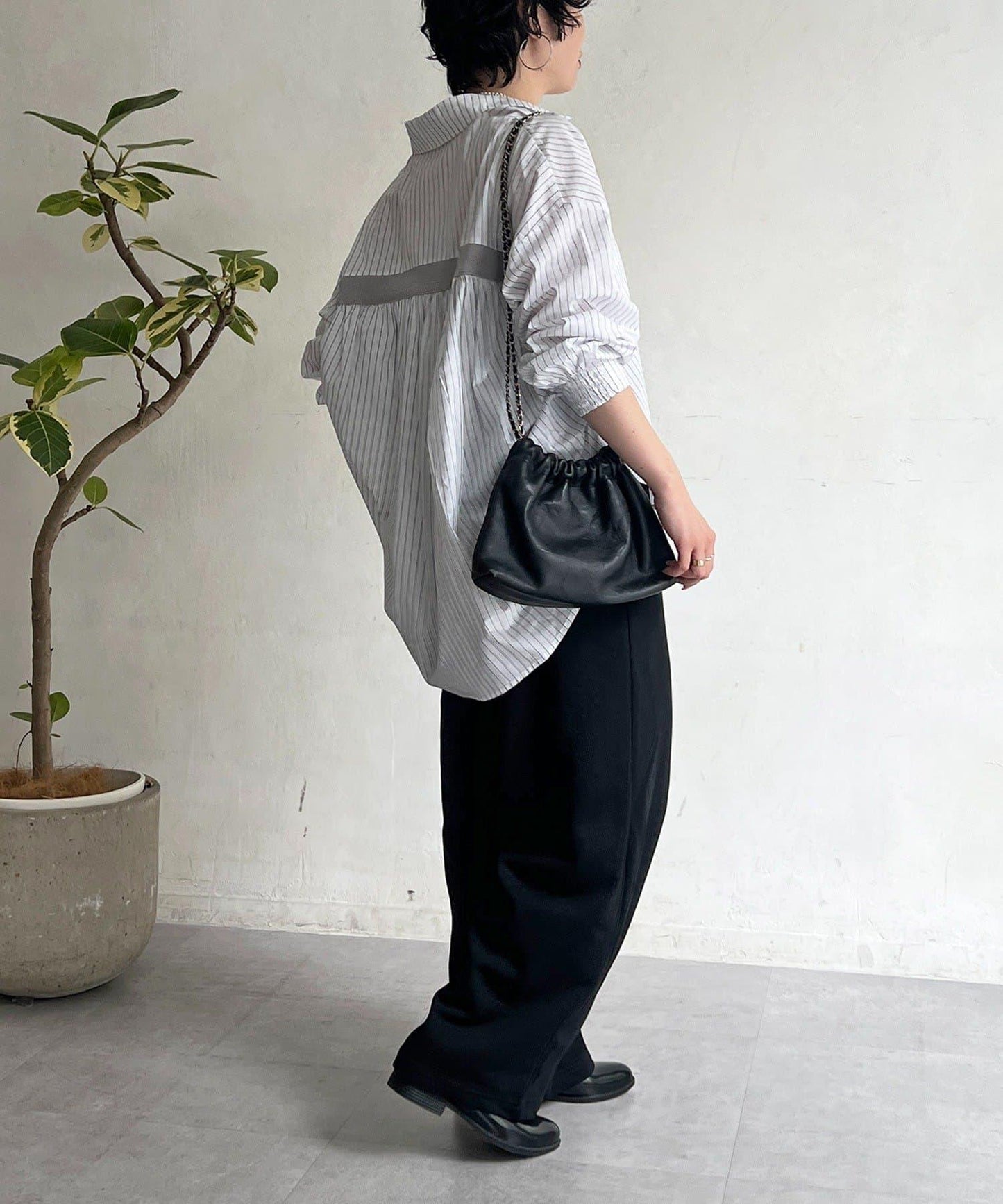 後背拼接設計襯衫