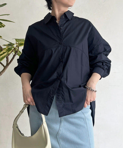 後背拼接設計襯衫