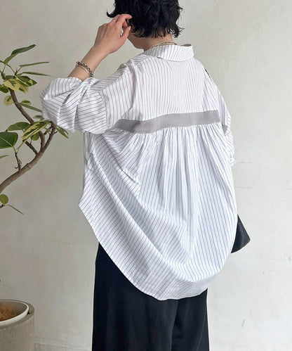 後背拼接設計襯衫