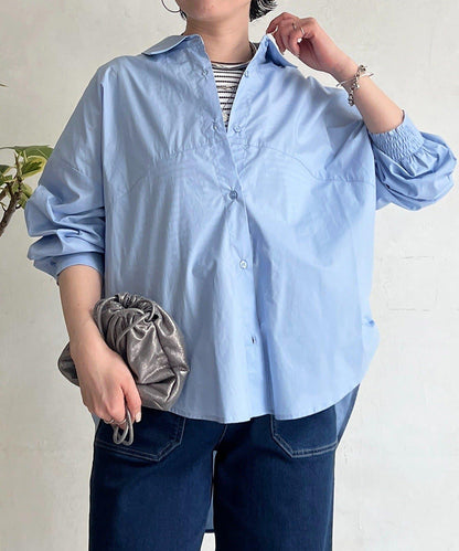 後背拼接設計襯衫
