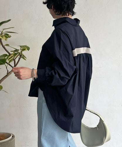 後背拼接設計襯衫
