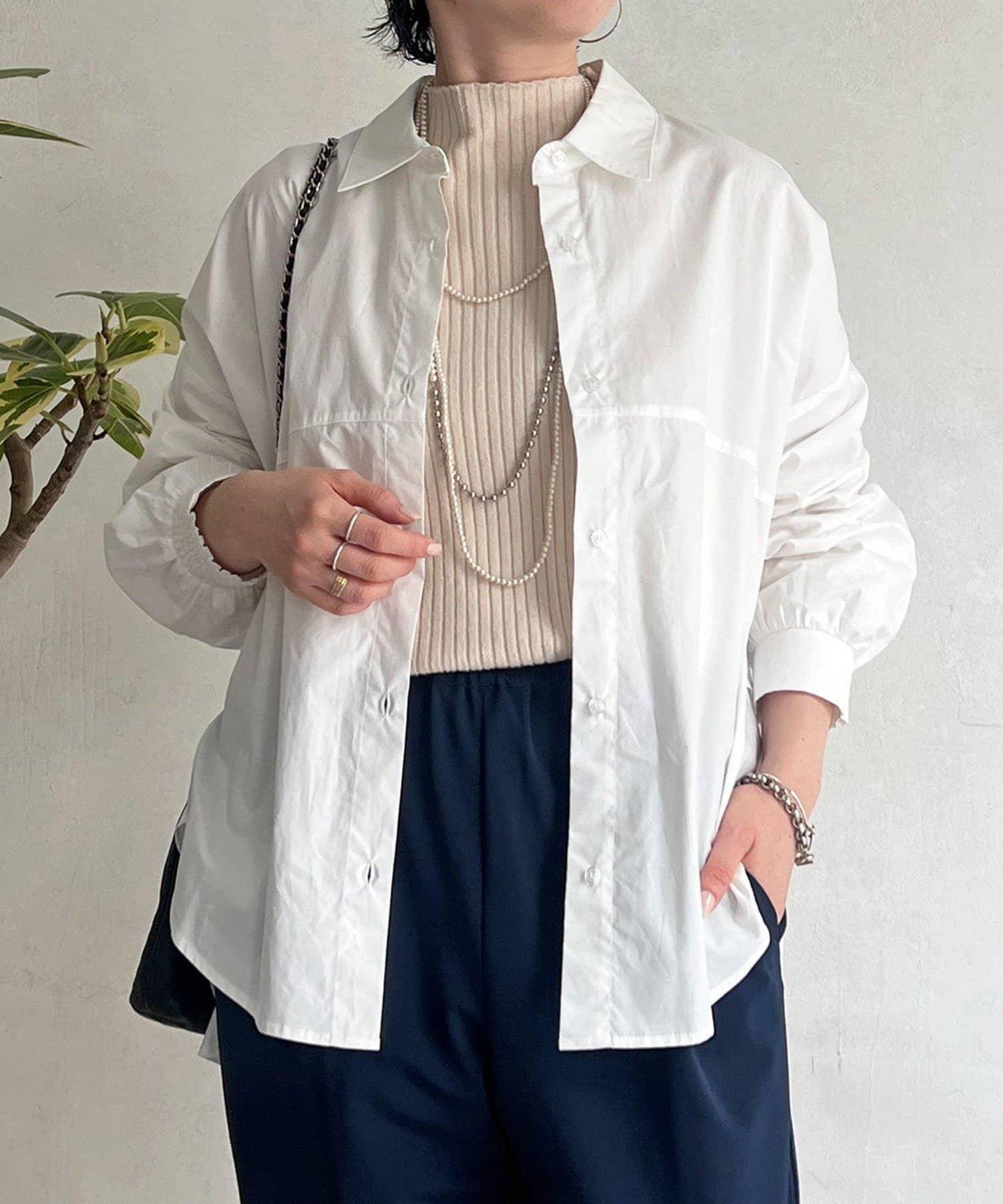 後背拼接設計襯衫