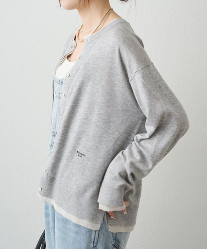 拼接配色層次感設計 針織開衫