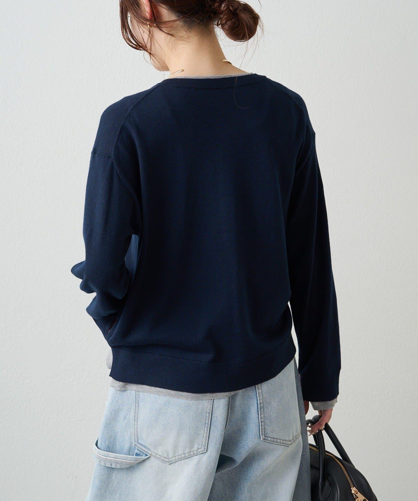 拼接配色層次感設計 針織開衫