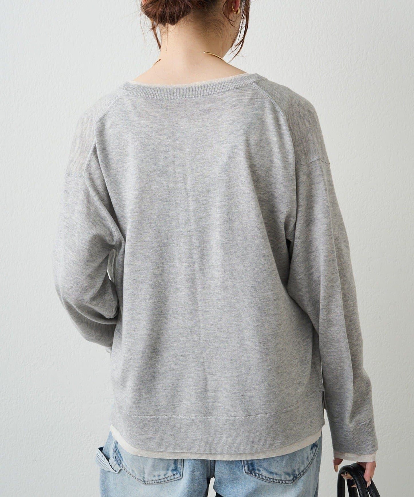 拼接配色層次感設計 針織開衫