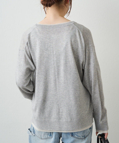 拼接配色層次感設計 針織開衫