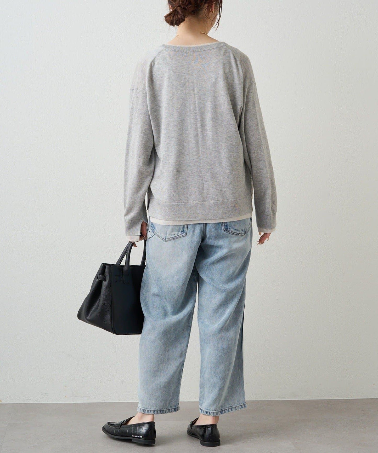 拼接配色層次感設計 針織開衫