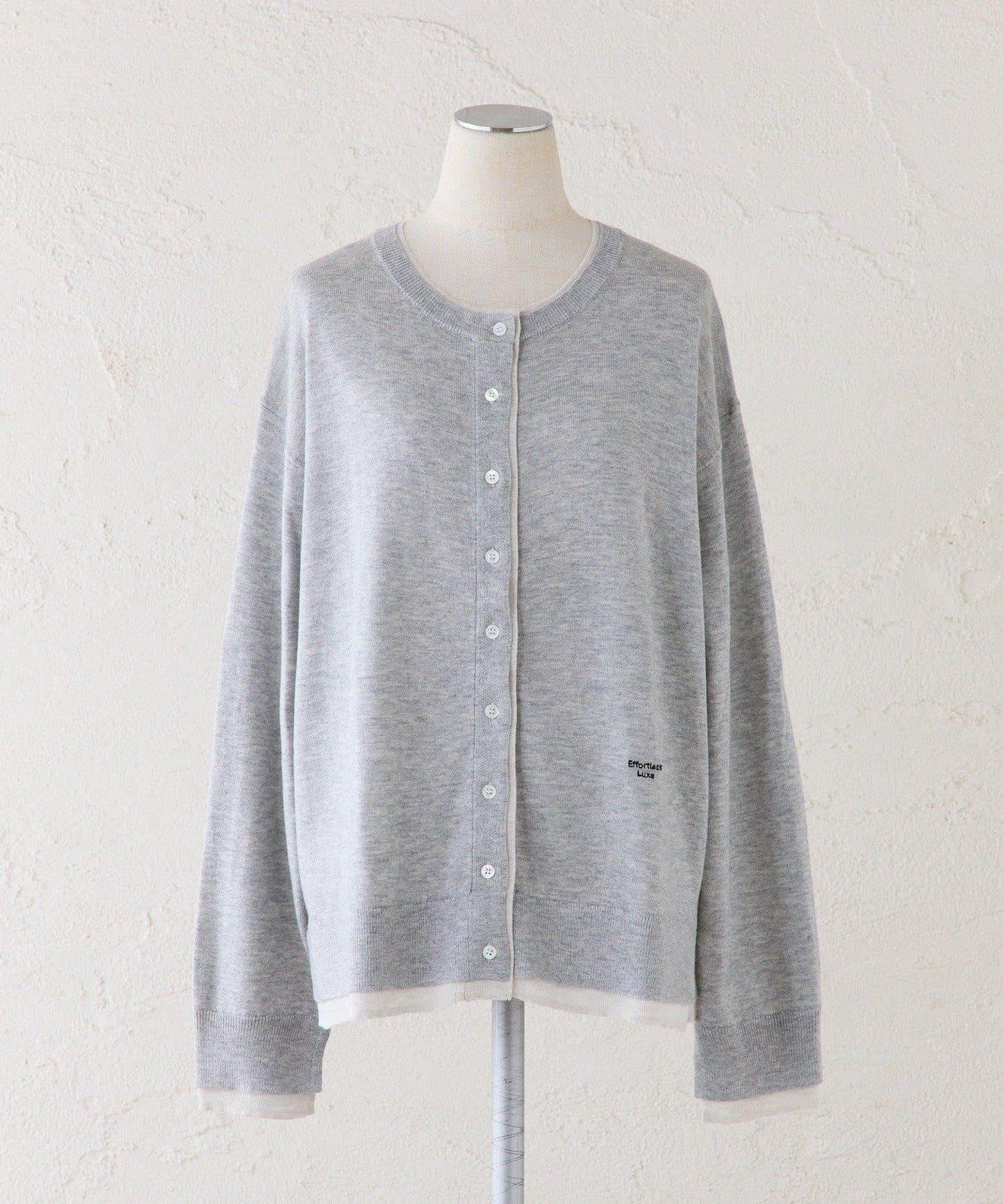 拼接配色層次感設計 針織開衫