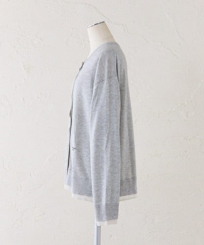 拼接配色層次感設計 針織開衫