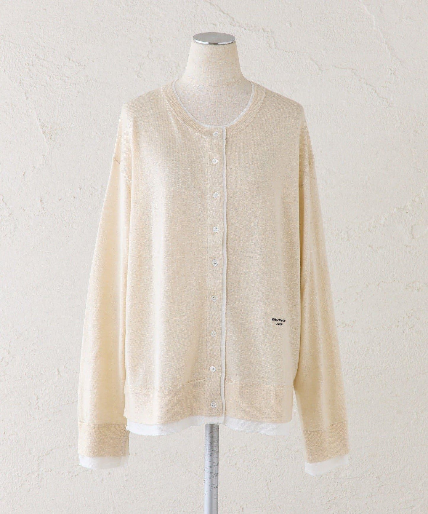 拼接配色層次感設計 針織開衫