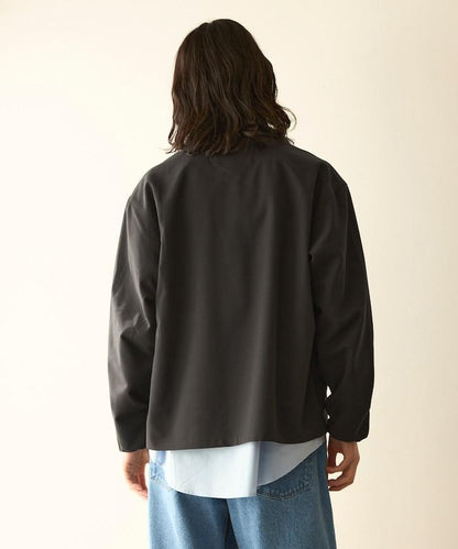 功能性面料 寬鬆 CPO襯衫＋闊腿休閒褲 速幹 涼感 防紫外線 可機洗 套裝