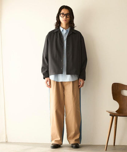 功能性面料 寬鬆 CPO襯衫＋闊腿休閒褲 速幹 涼感 防紫外線 可機洗 套裝