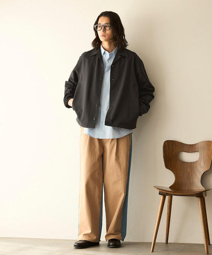 功能性面料 寬鬆 CPO襯衫＋闊腿休閒褲 速幹 涼感 防紫外線 可機洗 套裝