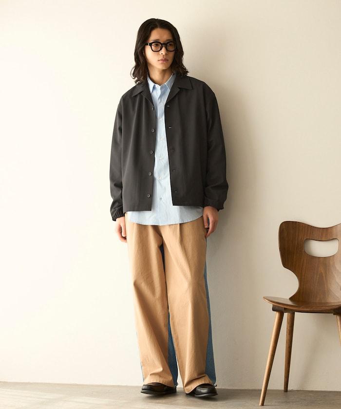 功能性面料 寬鬆 CPO襯衫＋闊腿休閒褲 速幹 涼感 防紫外線 可機洗 套裝