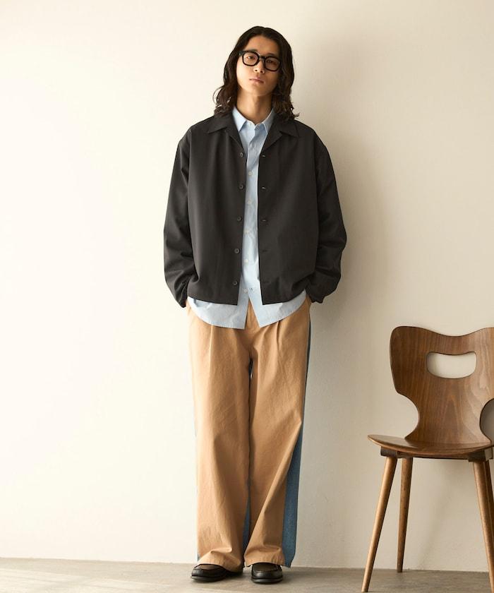 功能性面料 寬鬆 CPO襯衫＋闊腿休閒褲 速幹 涼感 防紫外線 可機洗 套裝