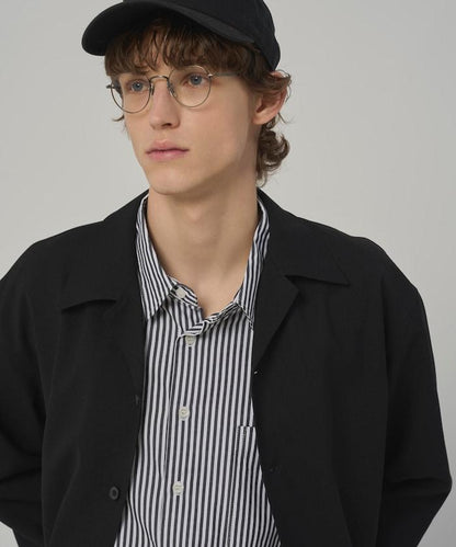 功能性面料 寬鬆 CPO襯衫＋闊腿休閒褲 速幹 涼感 防紫外線 可機洗 套裝