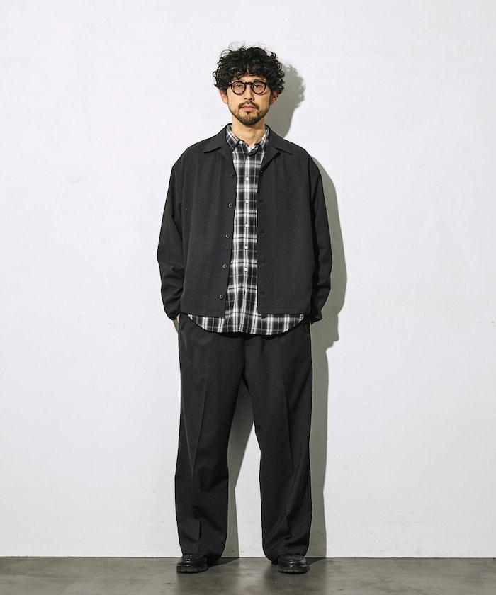 功能性面料 寬鬆 CPO襯衫＋闊腿休閒褲 速幹 涼感 防紫外線 可機洗 套裝