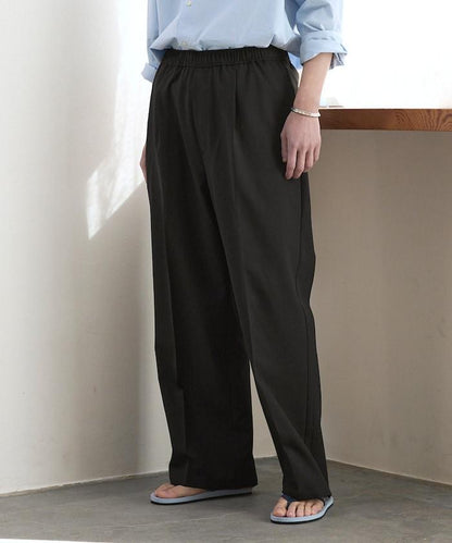 功能性面料 寬鬆 CPO襯衫＋闊腿休閒褲 速幹 涼感 防紫外線 可機洗 套裝