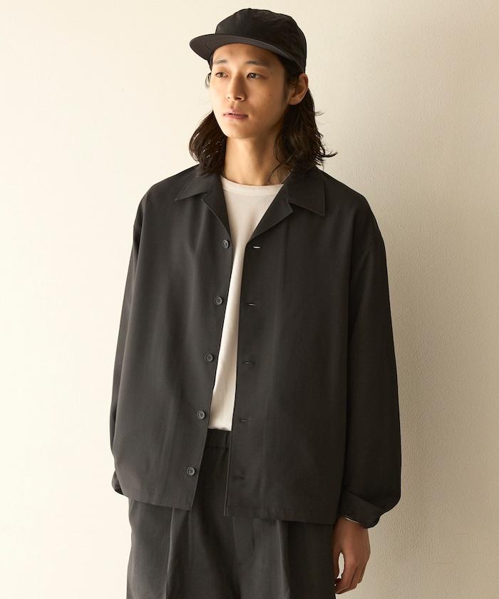 功能性面料 寬鬆 CPO襯衫＋闊腿休閒褲 速幹 涼感 防紫外線 可機洗 套裝