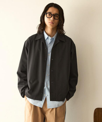 功能性面料 寬鬆 CPO襯衫＋闊腿休閒褲 速幹 涼感 防紫外線 可機洗 套裝