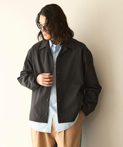 功能性面料 寬鬆 CPO襯衫＋闊腿休閒褲 速幹 涼感 防紫外線 可機洗 套裝