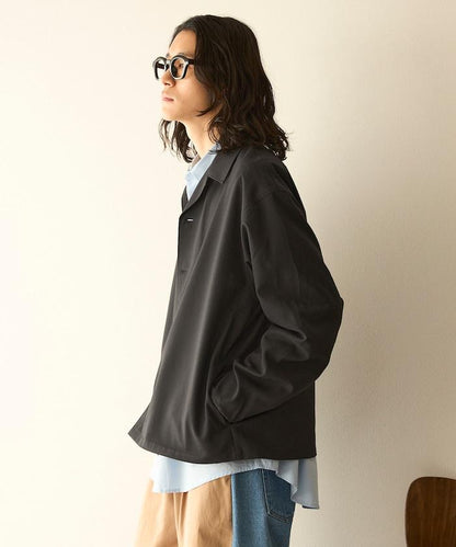 功能性面料 寬鬆 CPO襯衫＋闊腿休閒褲 速幹 涼感 防紫外線 可機洗 套裝